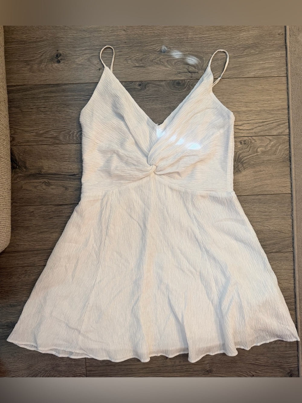 Abercrombie & Fitch White Twist Front Mini Dress Size L